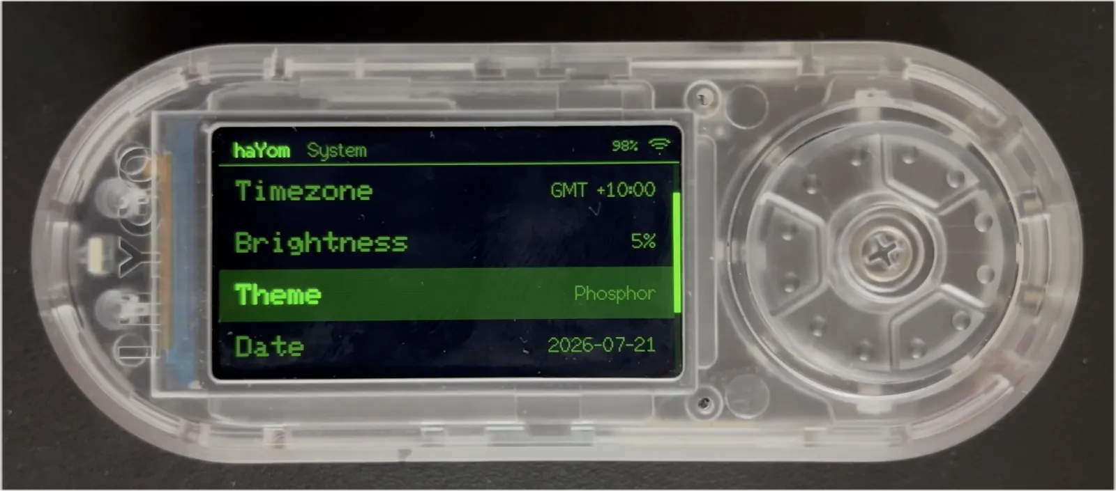 Custom daily to-do list firmware running on a LilyGO T-Embed.